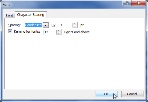 Tracking - Font