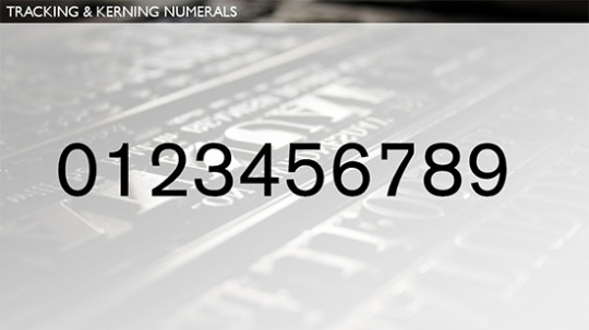 Kerning Numerals