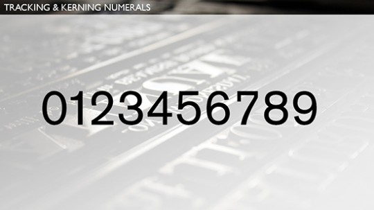 Kerning Numerals 2