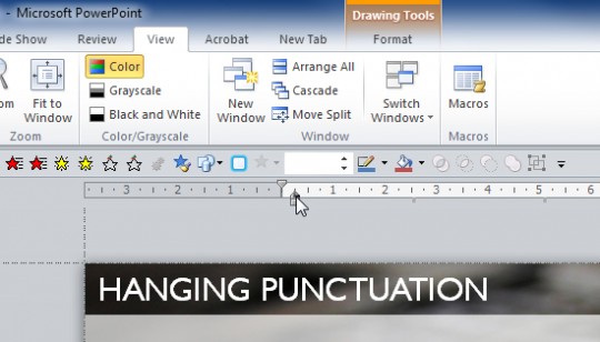 Hanging Punctuation