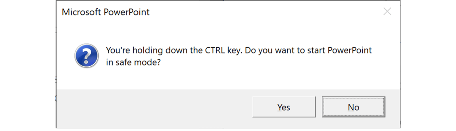 Ctrlキーを押したままPowerPointを開