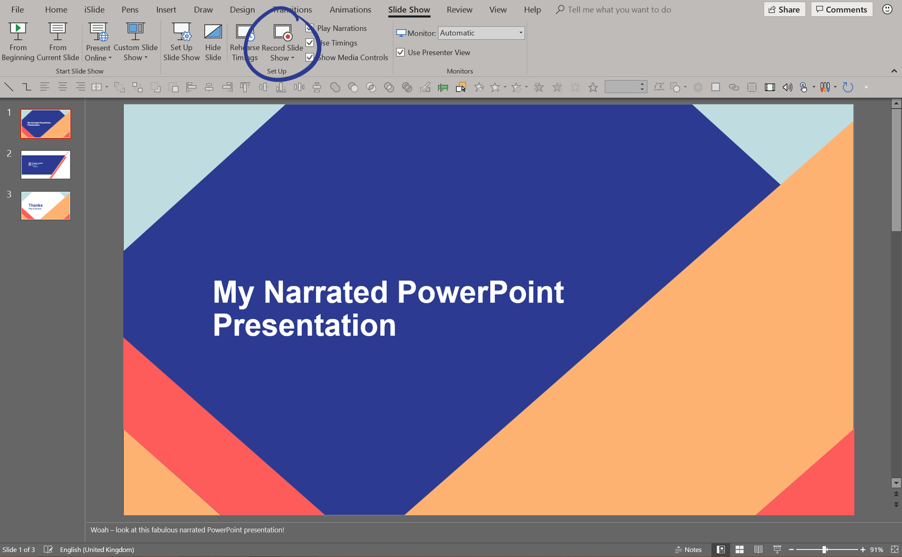 recording narration in powerpoint