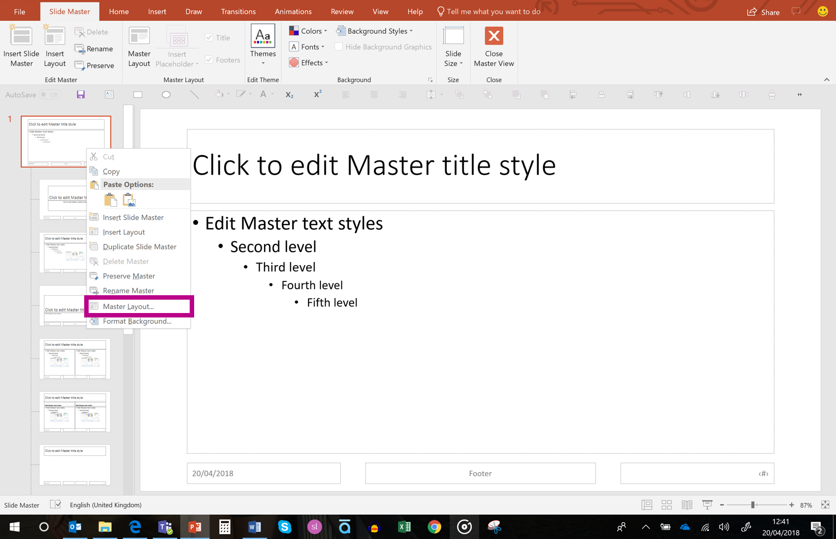 add slide numbers in powerpoint