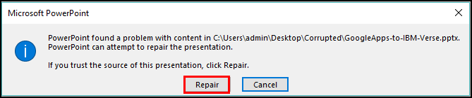 repair corrupt powerpoint files