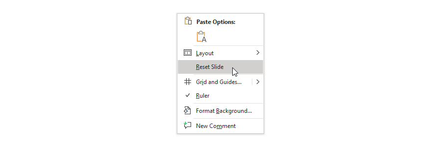 PowerPoint Slide Reset