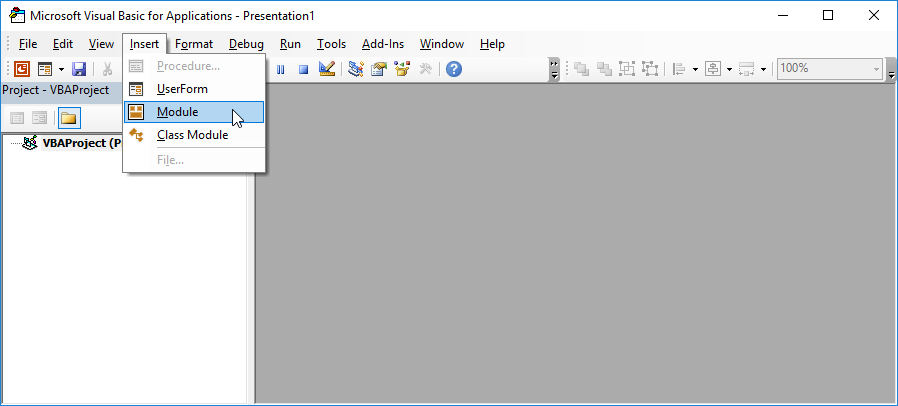 powerpoint vba presentations.add