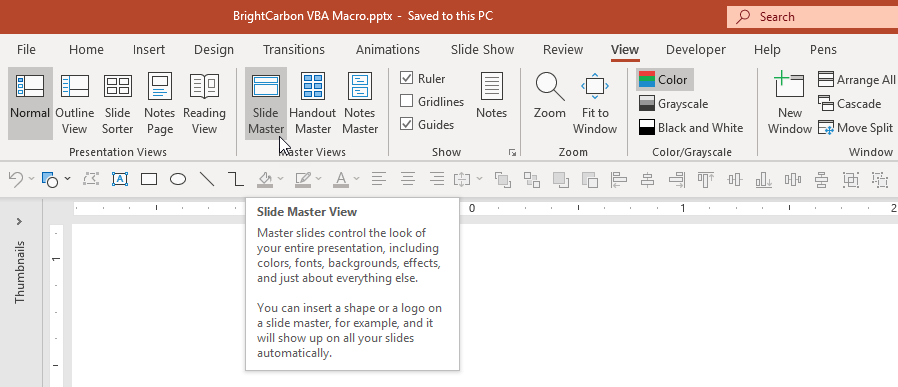 PowerPoint View Slide Master