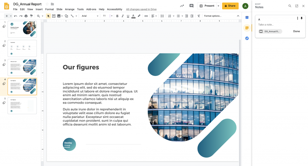 Google Slides features