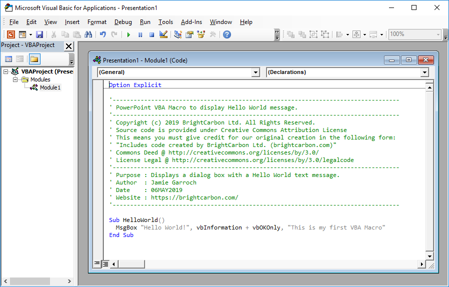 PowerPoint VBA