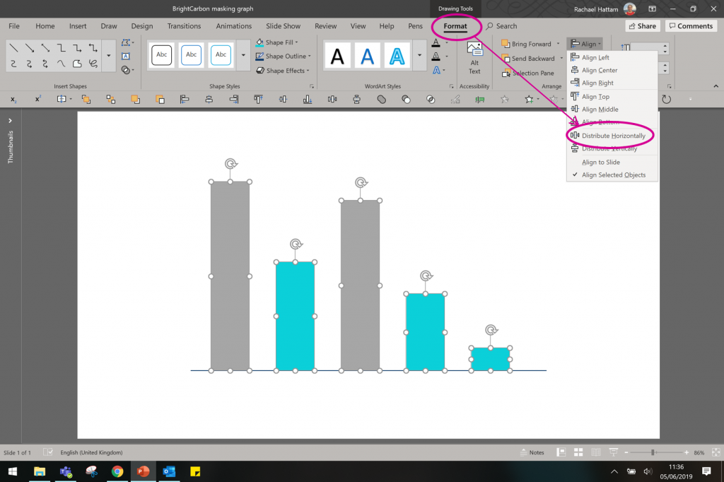 Masking effects in PowerPoint Stencils and animation BrightCarbon