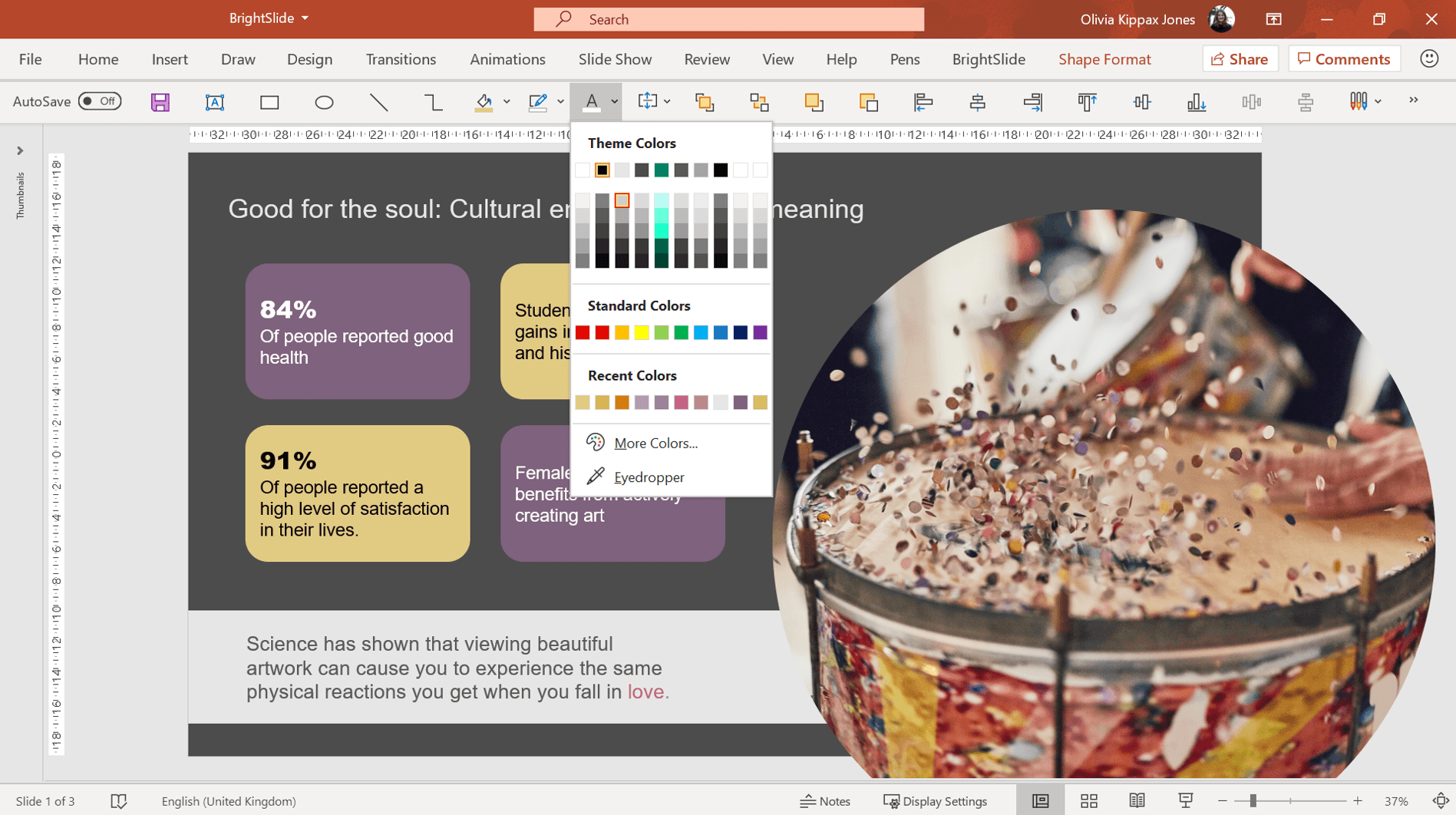 best presentation colors for color blind