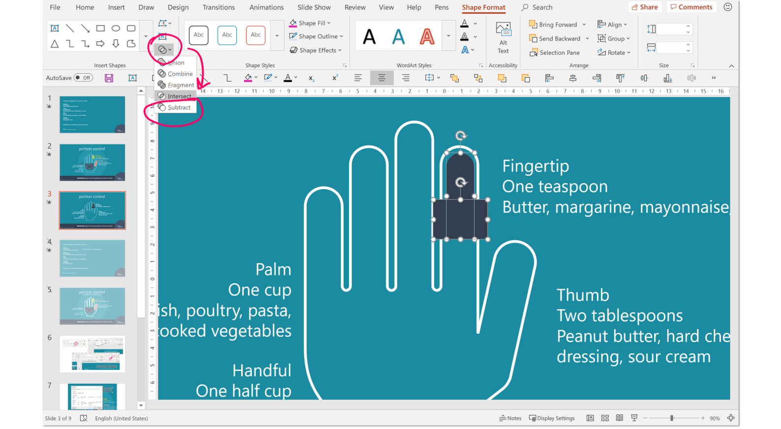 PowerPoint boolean tools
