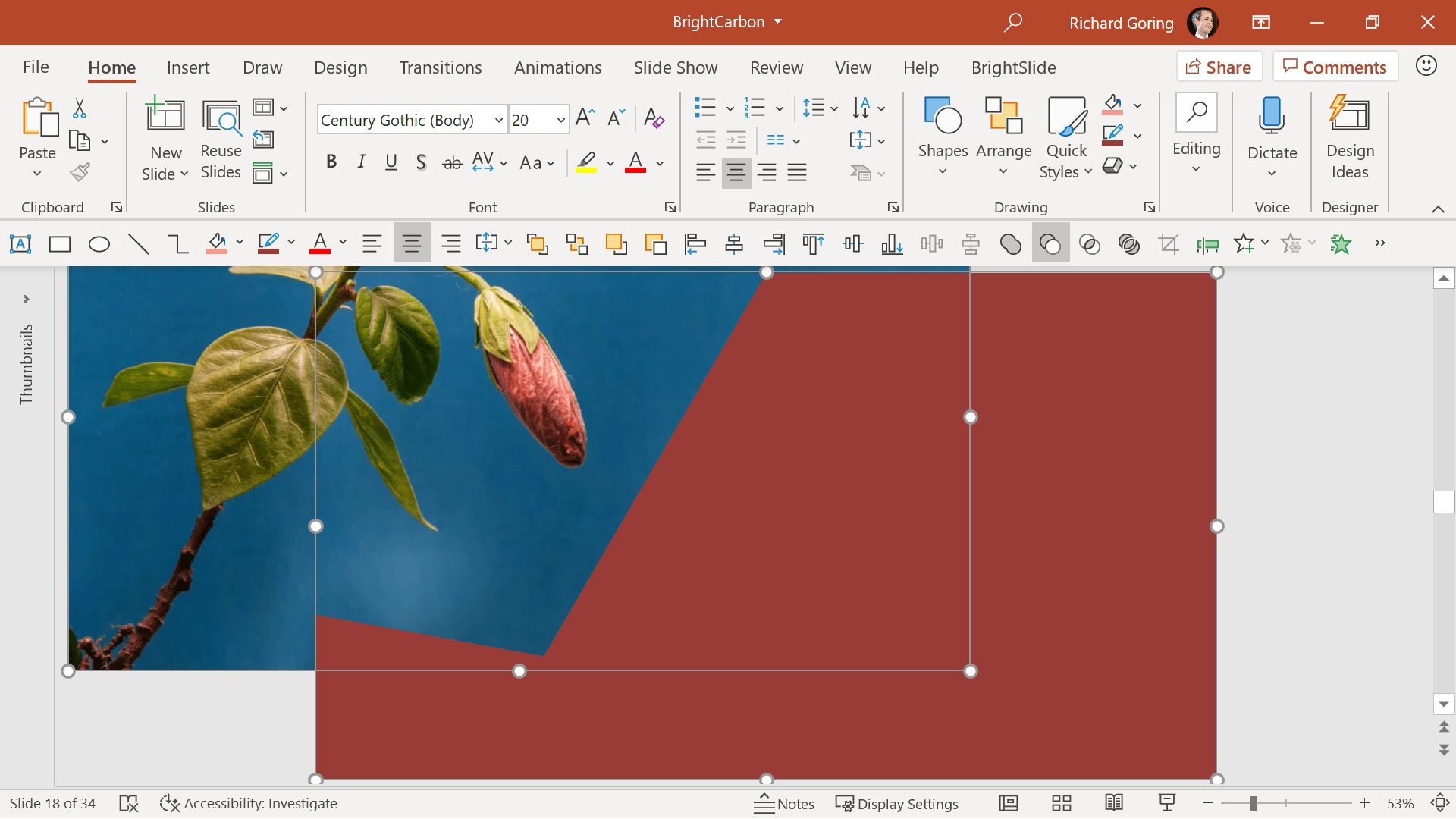 How to custom crop a video in PowerPoint. Use the Merge Shapes tool. 