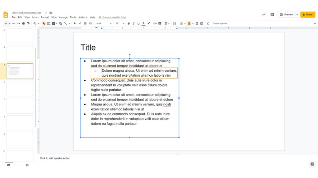 How to format text in Google slides BrightCarbon