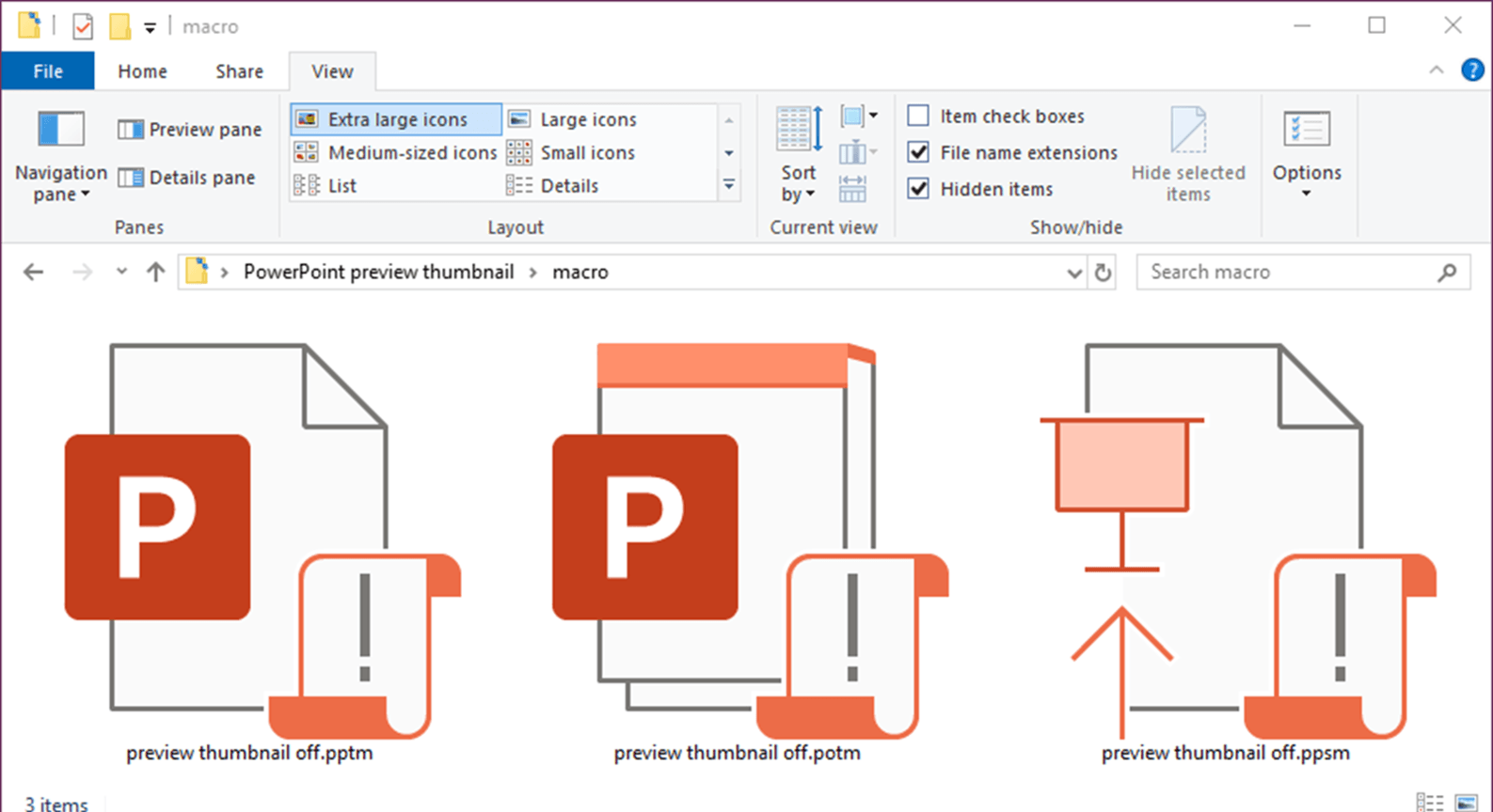 powerpoint presentation icon exclamation mark