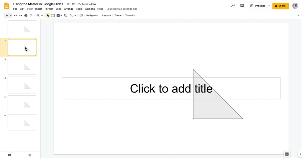 GIF showing how to apply a layout
