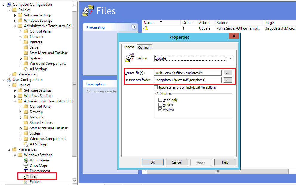 Deploying Office templates via GPO