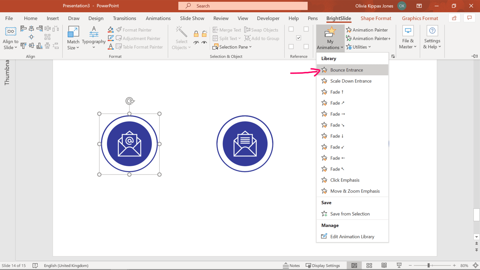 icons in presentation