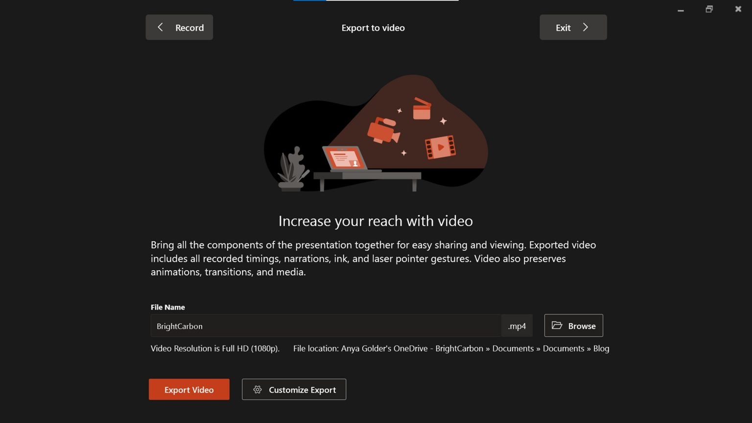 How to record narration in PowerPoint with video BrightCarbon