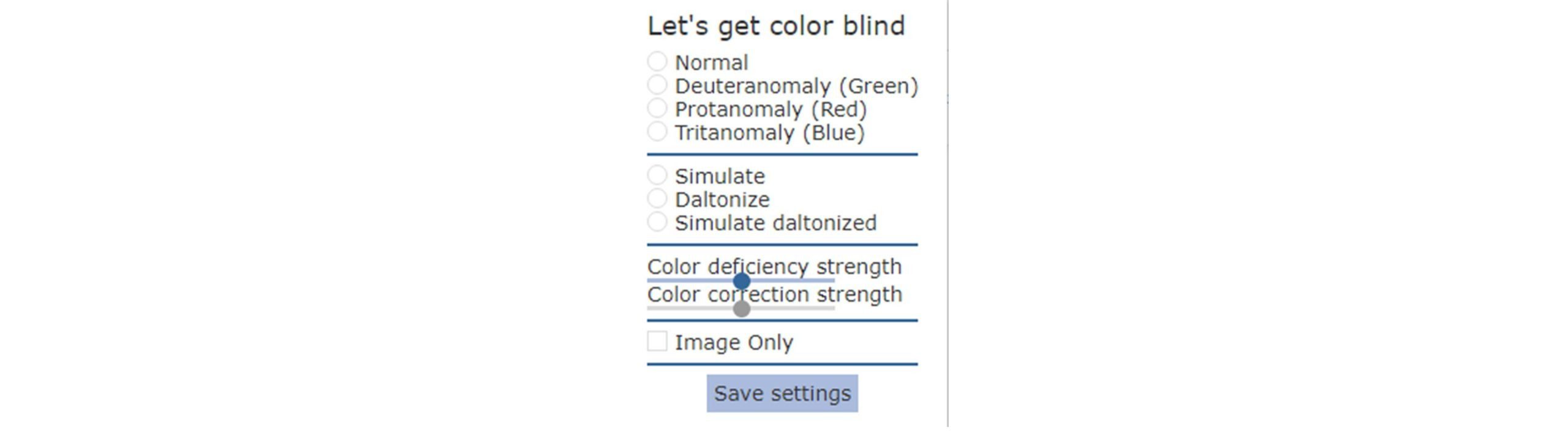 screenshot of Google Slides accessibility add-in Let's get color blind