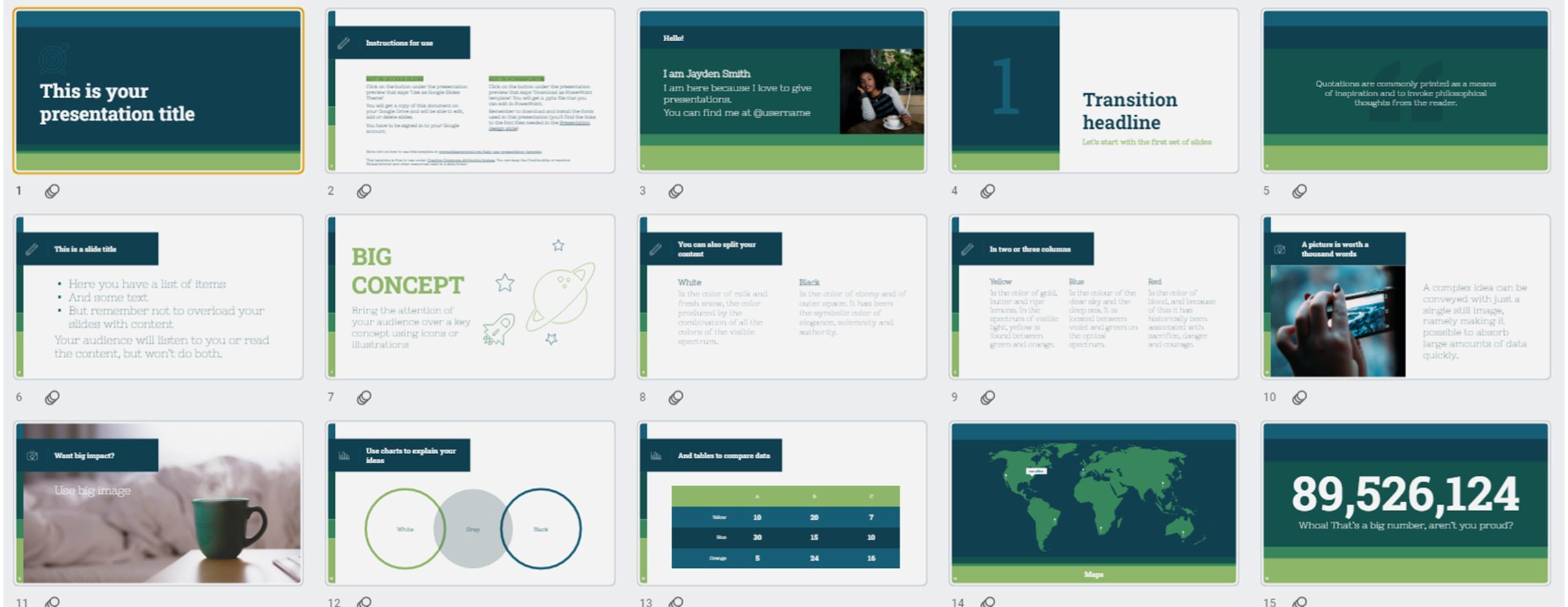 Slide layouts