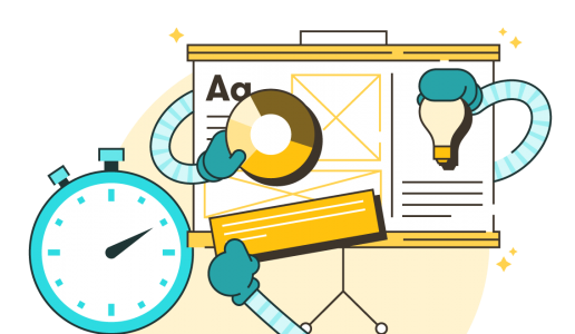 customisable presentation layout with a stopwatch