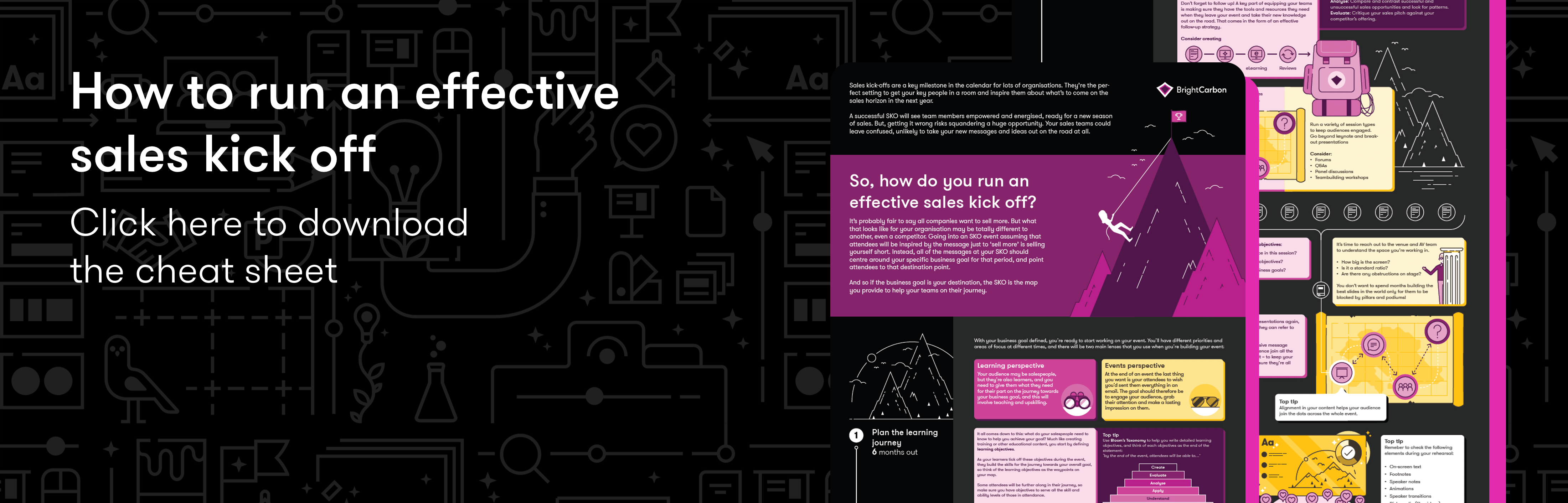 how to run an effective sales kick off: click here to download the cheat sheet