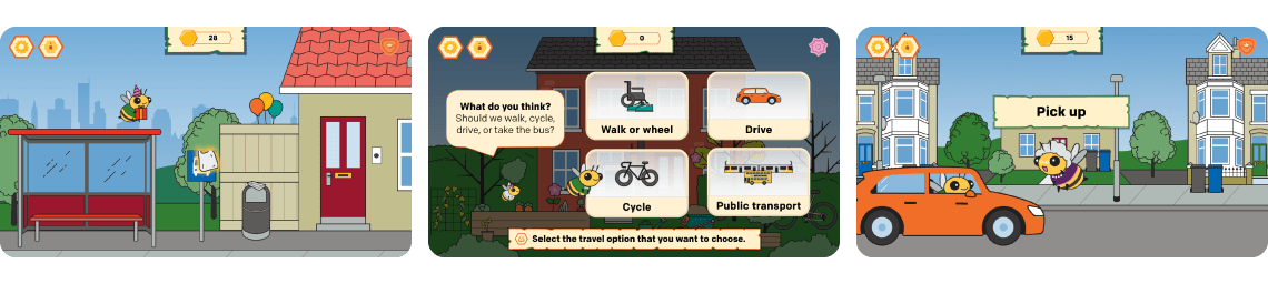 Bee the change eLearning screenshots