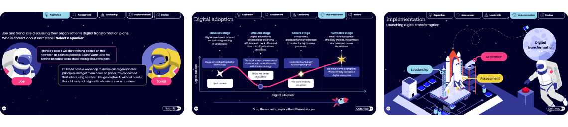 KnowDigital eLearning screenshots