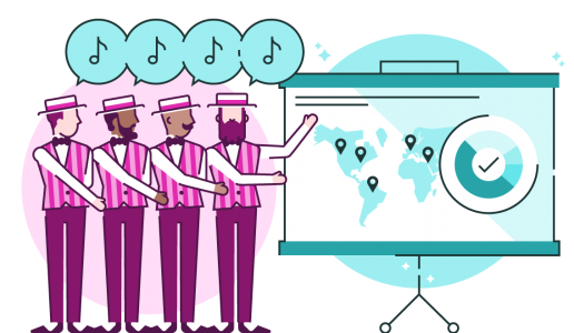 group delivering a presentation
