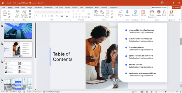 Screenshot of a slide in PowerPoint